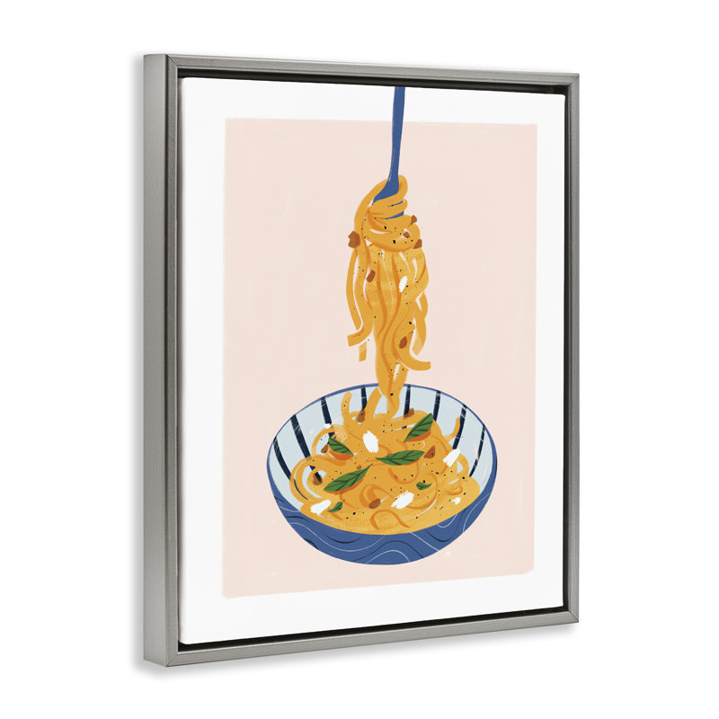  Art moderne sur toile Modern Pasta Bowl par Marina Astudillo, H 21 po x l 17 po, Gris