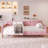 Twin Size Upholstered Daybed with 4 Support Legs-2000830726