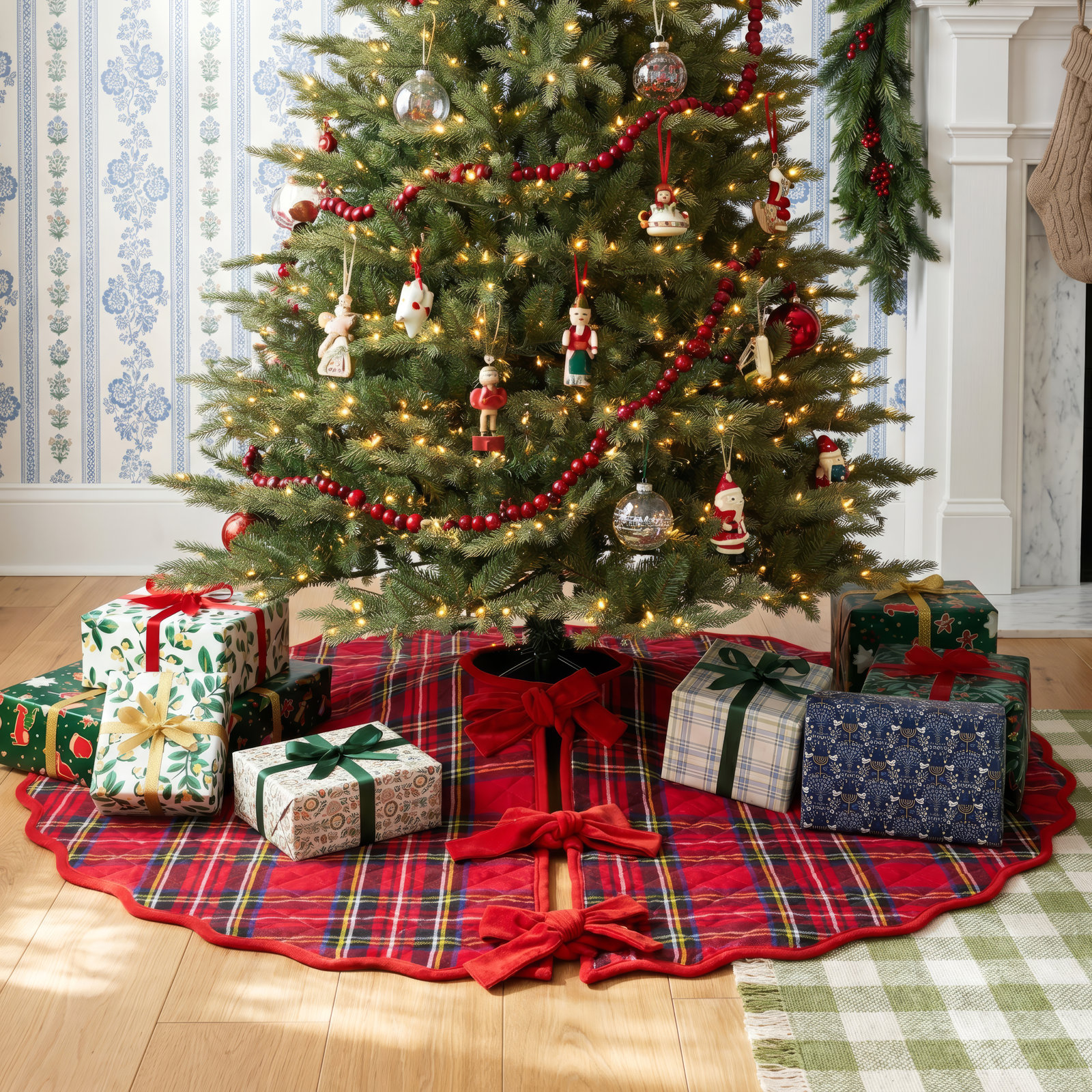 Plaid Quilted Tree Skirt