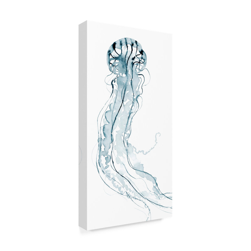 Peinture «Deep Sea Jelly II» sur toile par Grace Popp, H 24 po x l 12 po x P 2 po