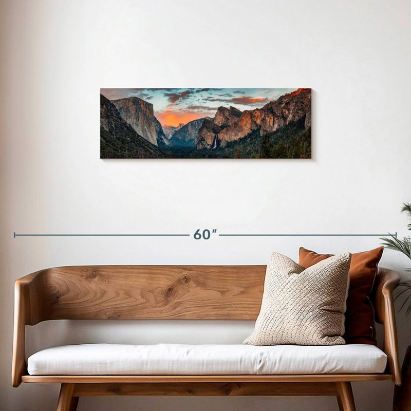 " Yosemite Sunset Splendor ", 12" H x 36" W x 1.25" D