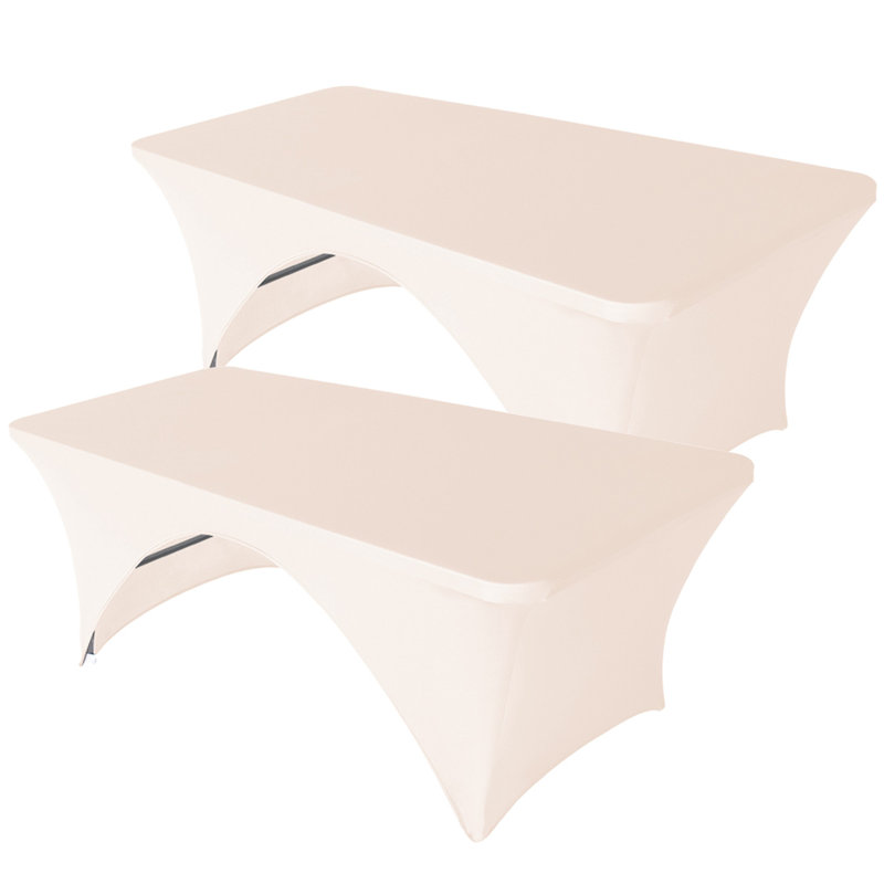 Housses pour table pliante rectangulaire Eider & Ivory ™, Champagne, 96 po x 30 po, 2