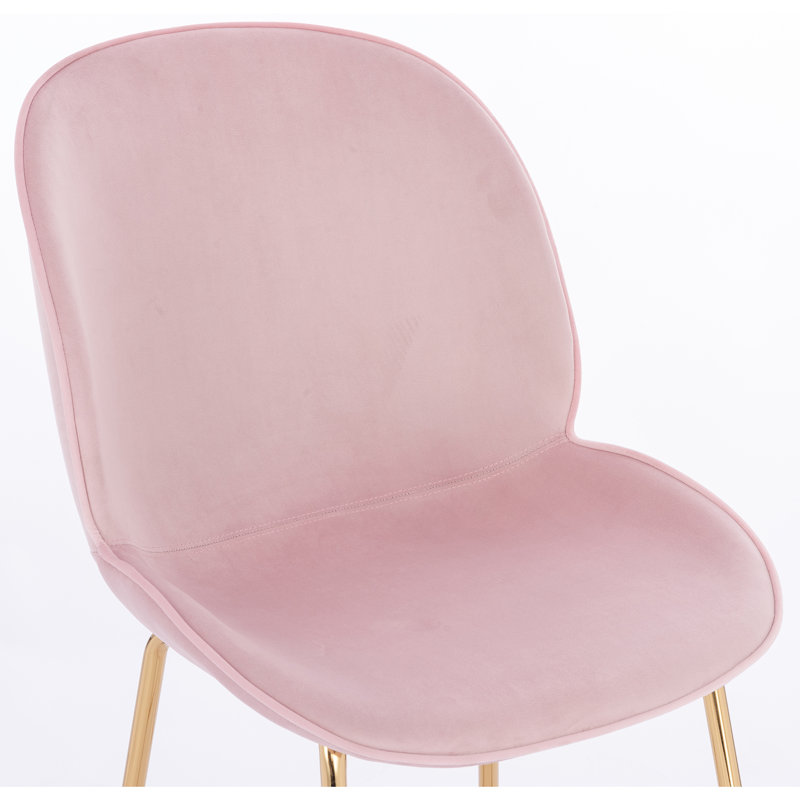 Chaise en velours Lotus (paire de 8), Rose