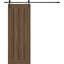 Porte de grange coulissante en bois manufacturé 1 panneau avec ensemble de quincaillerie-94322191-94322202