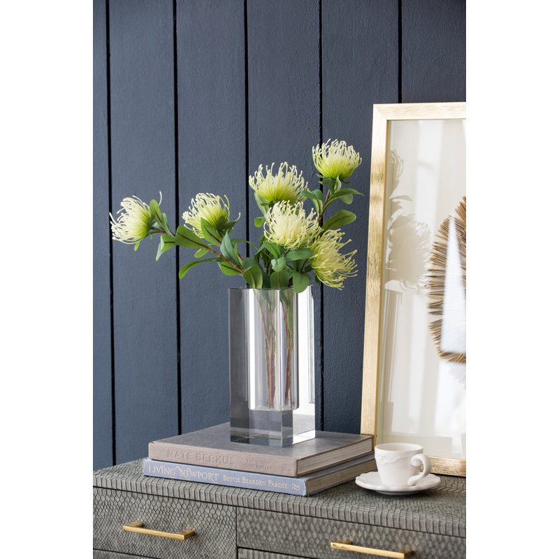 Huntingburg Glass Table Vase, Clear, 9.8" H x 3.9" W x 3.9" D