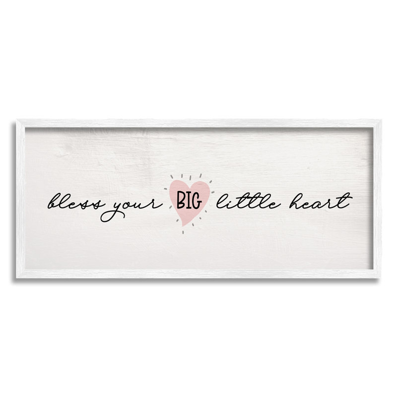 «Bless Your Big Little Heart», détail rose, H 10 po x l 24 po, Giclée encadrée blanc bord de mer