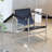 Modern Sling Armchair, Cantilever Faux Saddle Leather Accent Chair, Mid-Century Swivel Backrest  Chair, Stainless Steel Frame-913102288