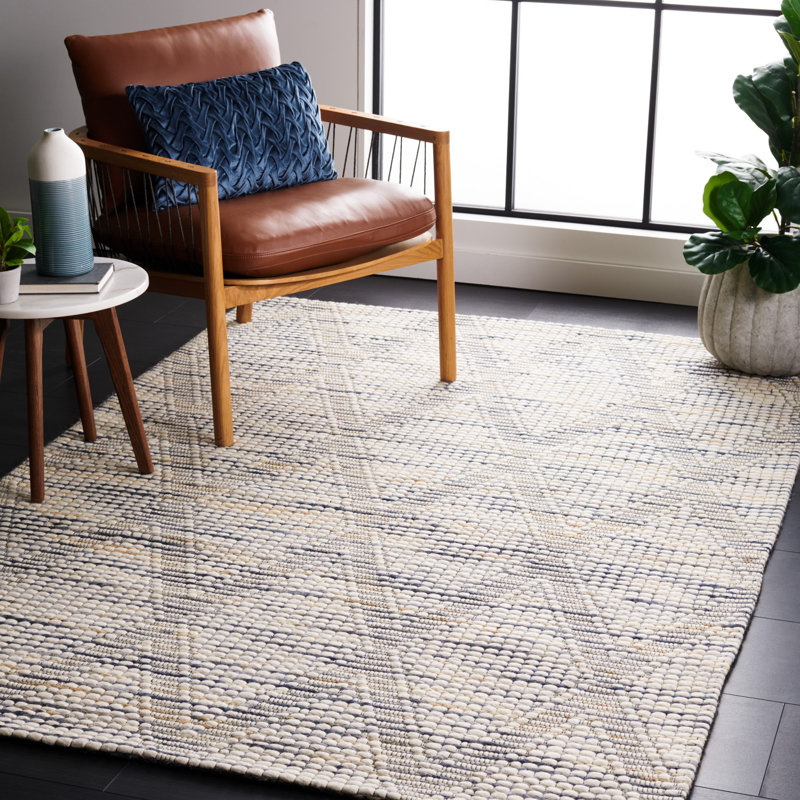 Tapis ivoire / bleu Edgartown 901, Rectangle 4 pi x 6 pi