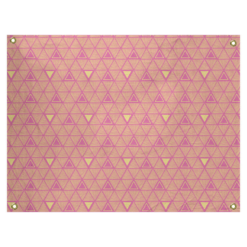 Tapisserie, H 59 po x l 80 po, Rose/jaune