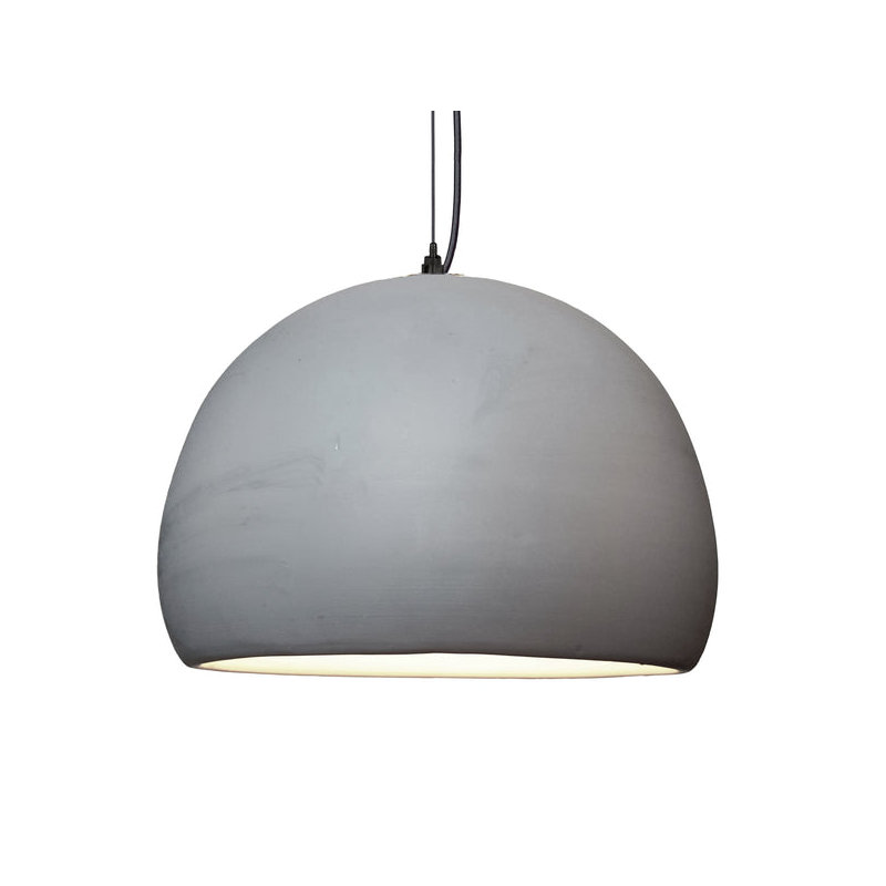 Clay 1 - Light Pendant, Black Fabric, Matte Gray