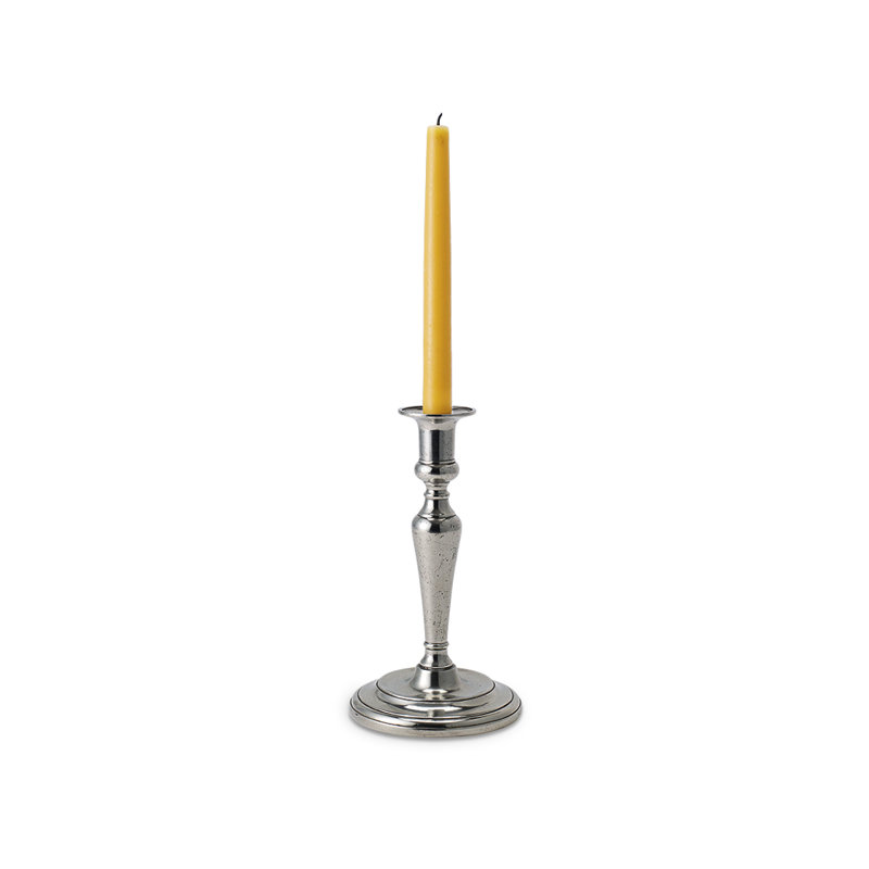 9.5" Metal Tabletop Candlestick, 9.5" H x 2" W x 2" D