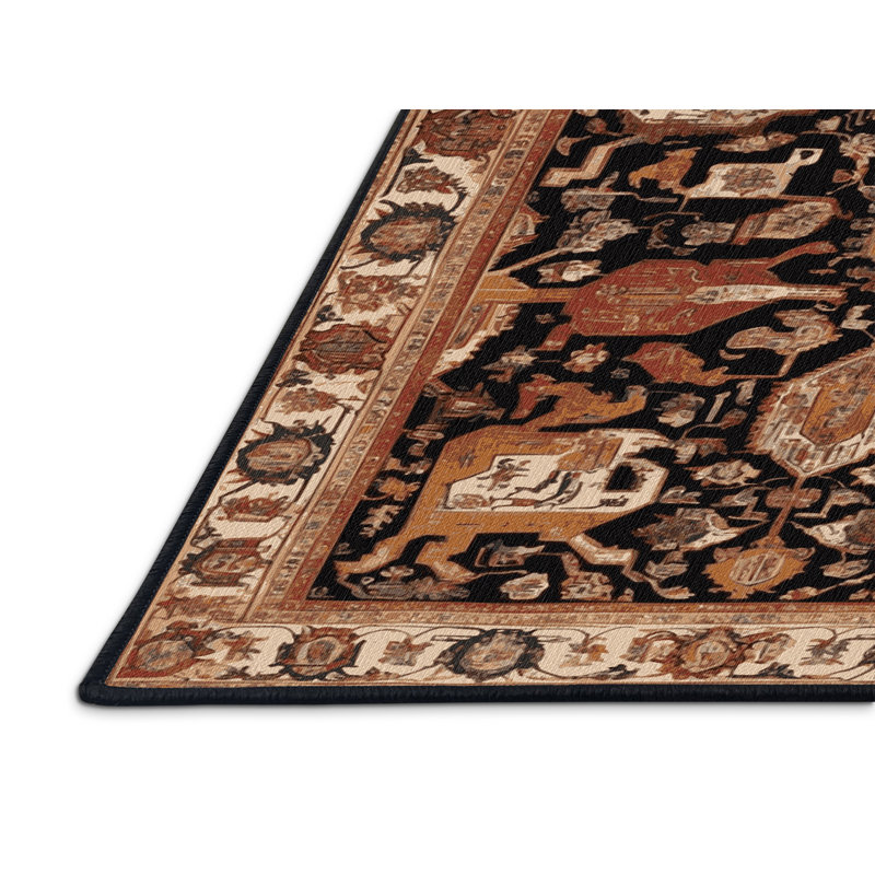 Tapis brun lavable à la machine