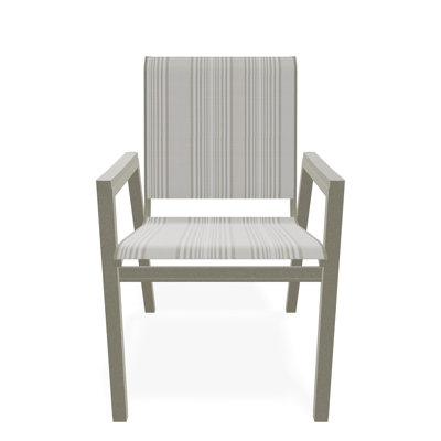 Chaise de bistro empilable en aluminium avec accoudoirs en polymère de qualité marine Bazza