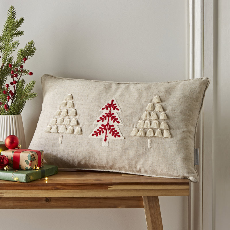 Tufted Christmas Tree Cushion Cover