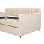 Lit de jour simple tapissier avec tiroirs, support en lattes de bois-1027494162