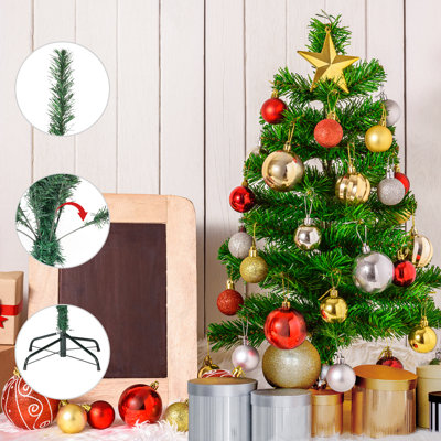 Künstlicher Weihnachtsbaum 61 cm Grün mit Topf