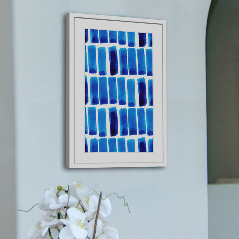 « the blue edge », reproduction d’art encadrée, H 18 po x l 12 po x P 1,5 po