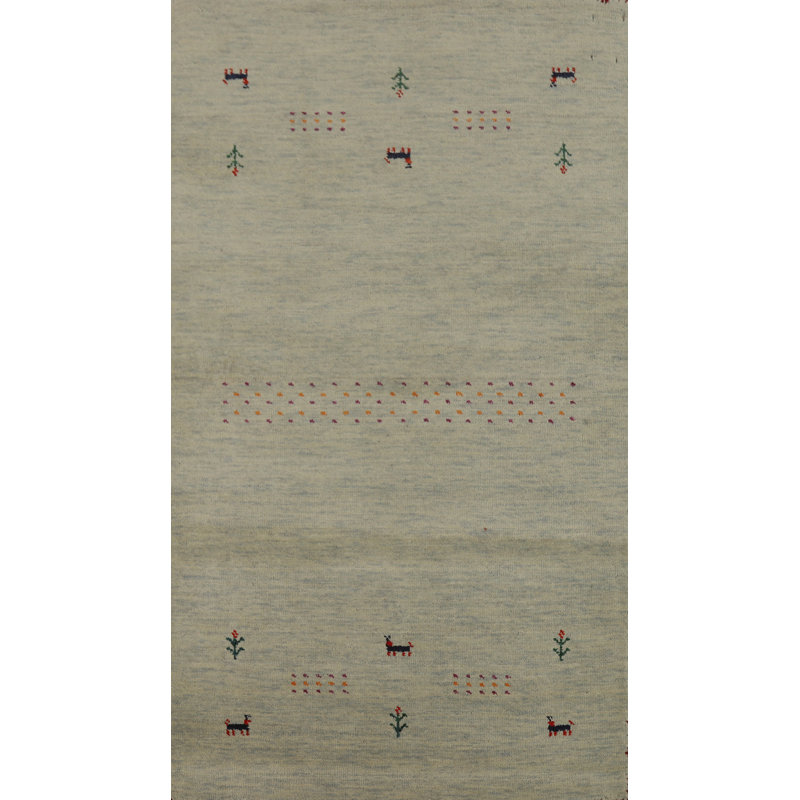 Tapis tribal en laine Gabbeh 3 x 5