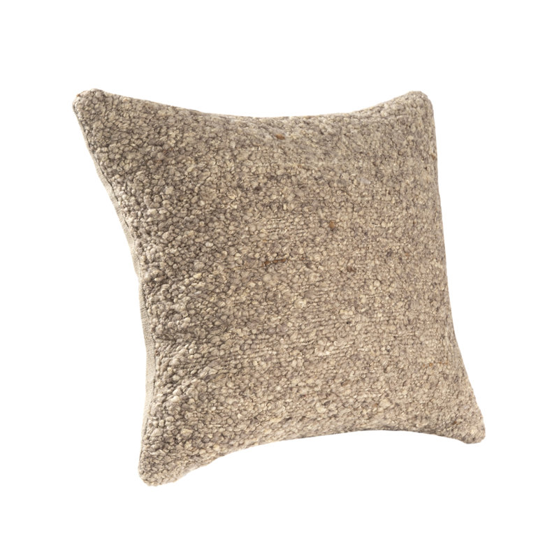 Coussin Farmhouse, Polyester, Brun / beige abstrait