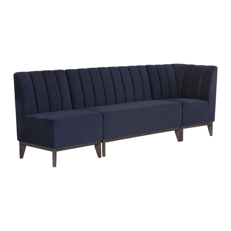 KOSOVO Upholstered Bench, Blue