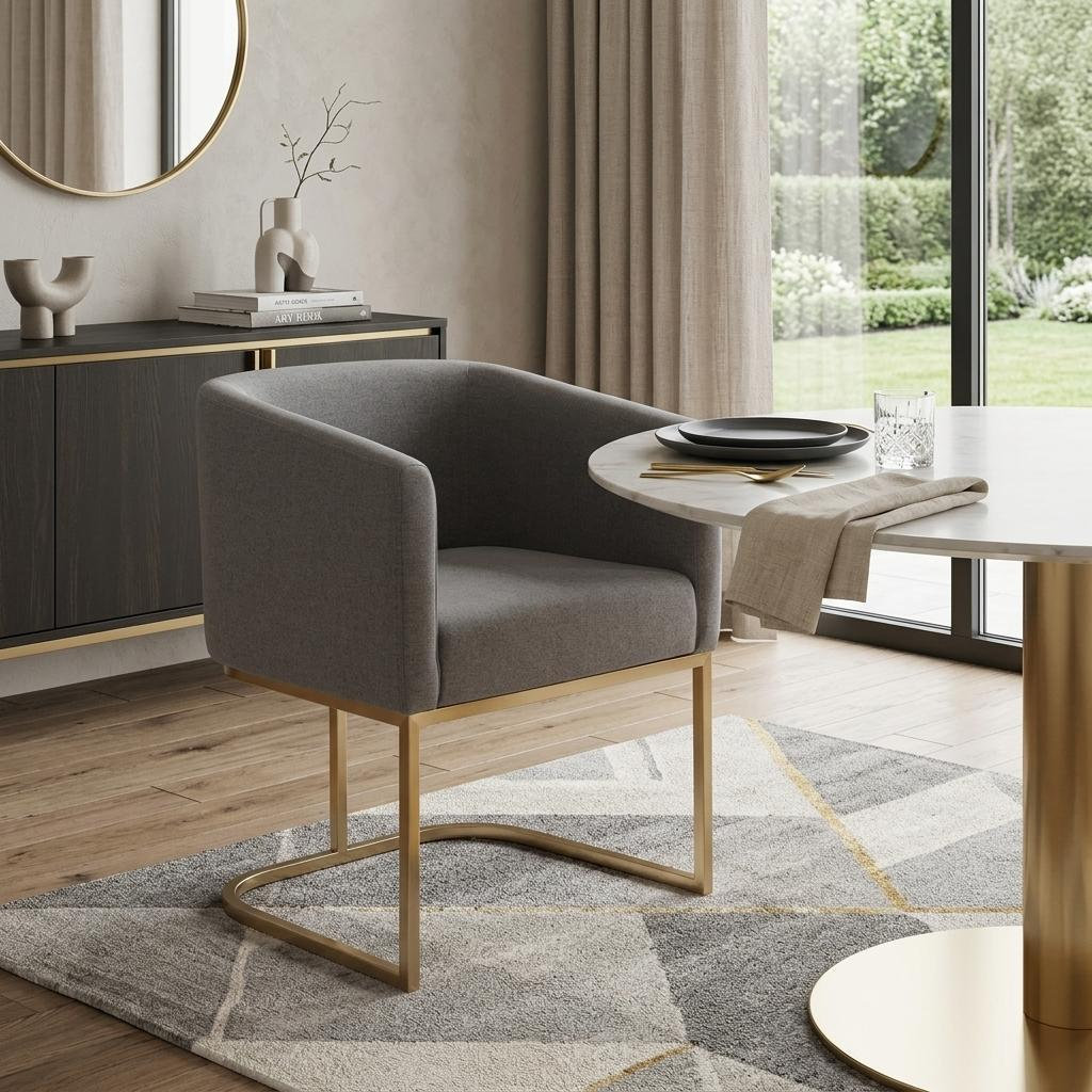 Echo Dining Armchair, Dark Grey
