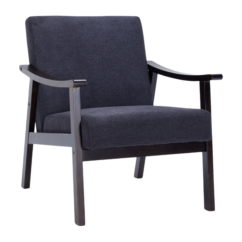 Fauteuil d'appoint Mid-Century, Polyester noir