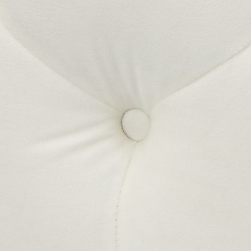 Laforest Velvet Ottoman, White Velvet