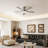 46 Inch 5 PCS Plywood Blades  Ceiling Fan With Light Kit 3 Color LED Light Source, DC 6 Speed ,Remote Control Ceiling Fan  for Patio Living Room, Bedroom, Office,Indoor.((SLIVER )-129417979-129417980