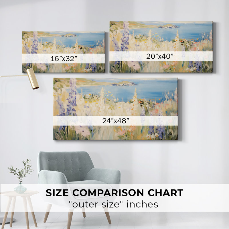 Botanical Series-CCXLVII- Toile tendue avec châssis - Prêt à accrocher, H 24 po x l 48 po