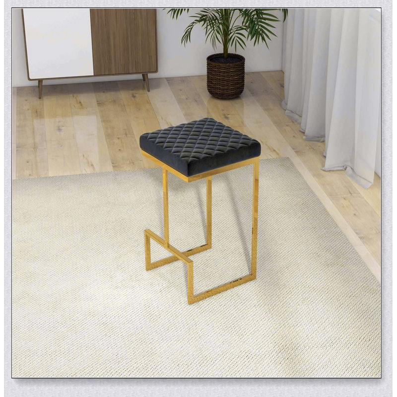 Tabouret rembourré Joel Mid Century Modern Luxury