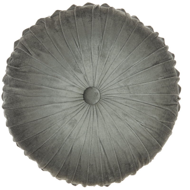  Housse de coussin rond et insert, 16" x 16", Anthracite