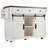 53.7" Farmhouse Kitchen Island With Power Outlet (Not Include Stools)