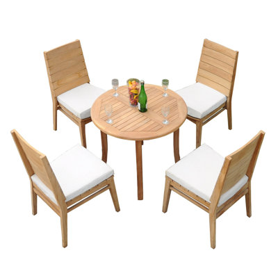 Outdoor 5 - Piece Teak Dining Set