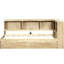 Lit de jour simple en bois avec tiroirs de rangement, ports et agencements efficaces - massif dans deux commodes, prises-1445418346