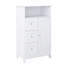 Armoire de rangement de salle de bain blanche - 3 tiroirs et 1 porte pour un rangement attrayant 3 1 porte Un choix pratique