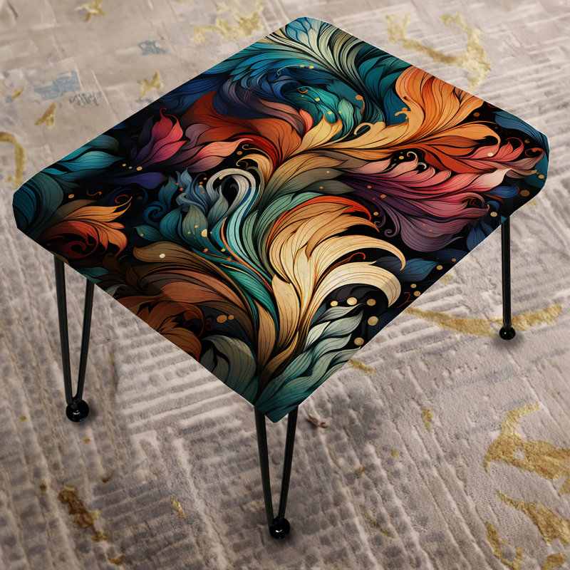 Contemporary Fusion Paisley Pattern - Paisley Rectangle Ottoman