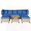 Ensemble de conversation modulaire en rotin avec coussins 4 pièces Shelbyville-673372605