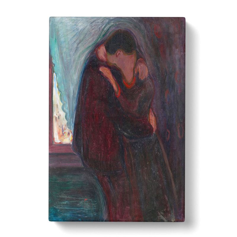 The Kiss Vol.3 by Edvard Munch - Wrapped Canvas Painting, 60cm H x 40cm W x 3cm D