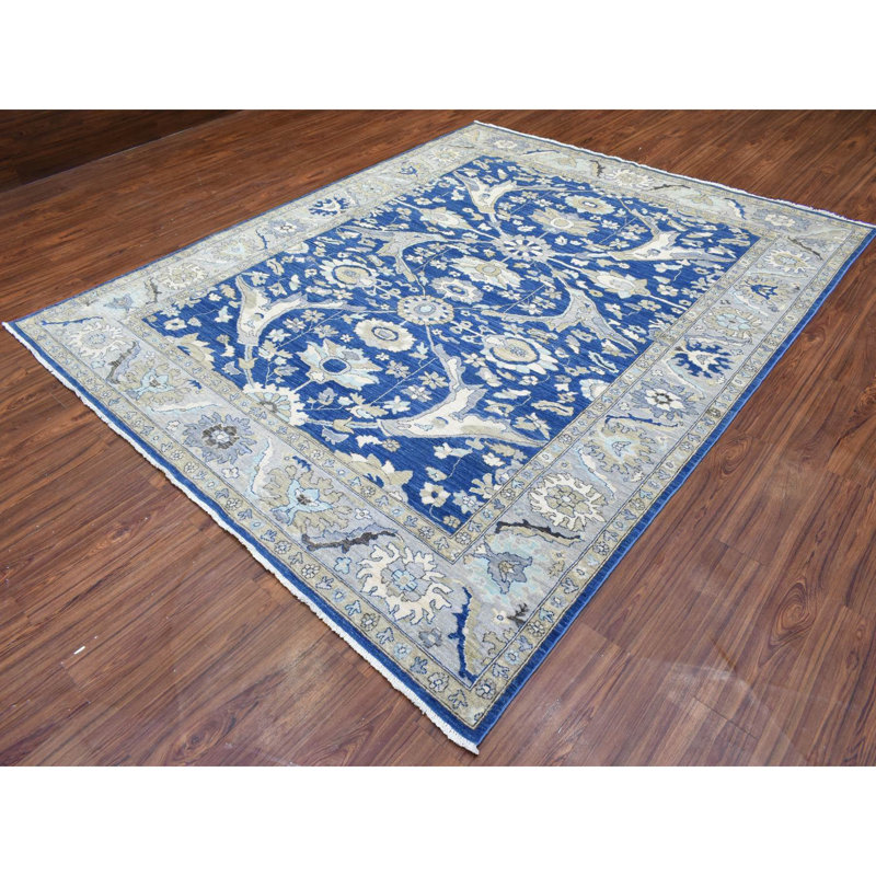 Tapis oriental en laine pure noué à la main bleu marine 8 pi 3 po x 10 pi 132A63B4C5EC45FCAE6598DE9D95599F