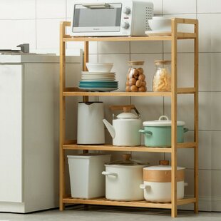 SMOOL Kitchen Pantry Storage Cabinet, 71'' Freestanding Kitchen Storage Cabinets with 3 Drawers, White, Size: 14.6D x 35.4W x 71H