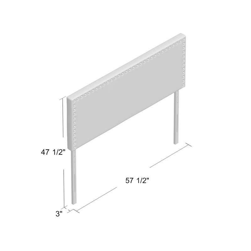 Modway Phoebe Vinyl Headboard, White, Full
