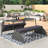 Convertible Mixing Seat: Turns Into 4 Fusing & Table Outdoor : 4 Seats Table, For Lawns Gardens-572654275