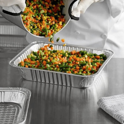 Disposable 9x13 Half Size Deep Aluminum Pans, Regular Weight