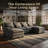 110" U-Shaped Cloud Sectional Sofa Chenille Modular Couch with Double Chaise and Memory Foam, 4-Seat Sleeper Sofa for Living Room & Apartments-1636792353