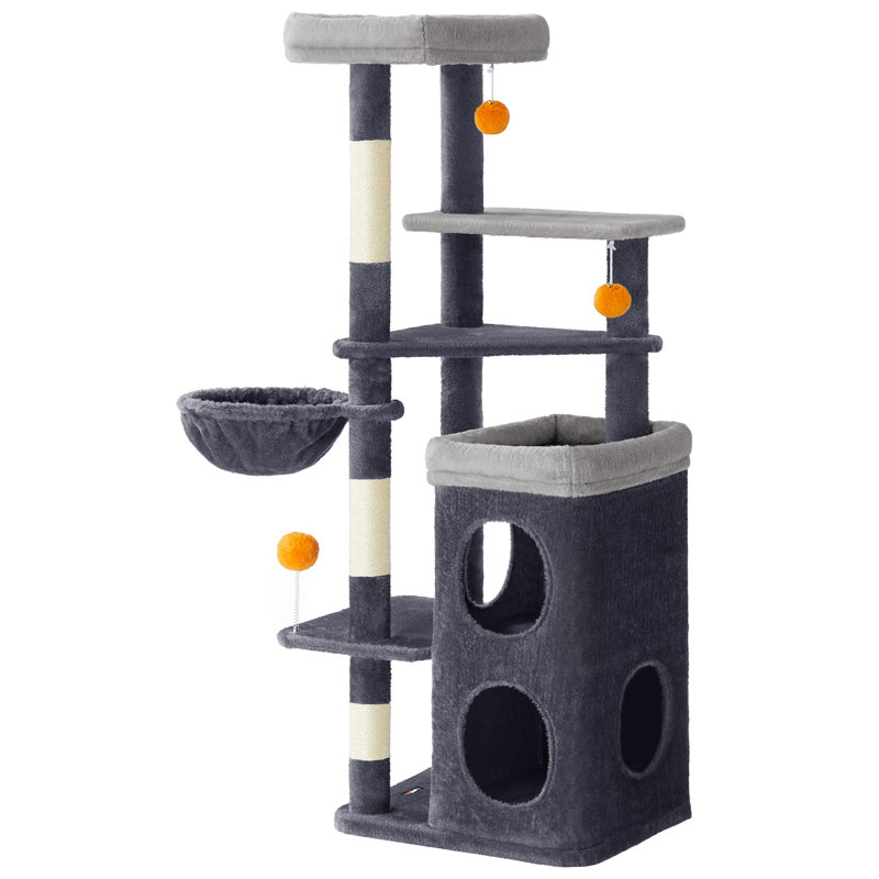 152cm H Cat Tree, Dark Grey