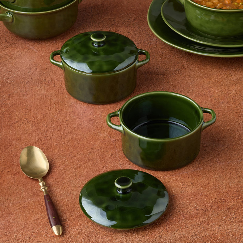 Ensemble de 2 petites boulangeries rondes Verde