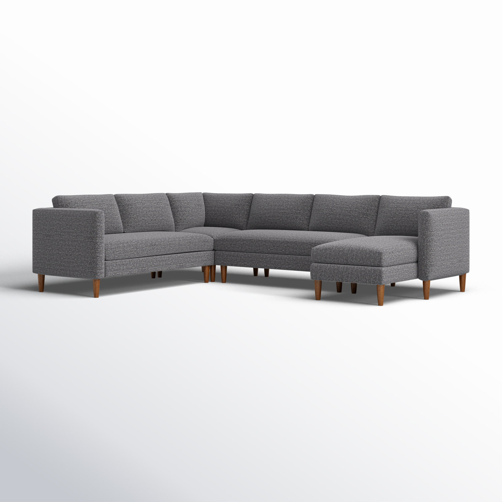 Clifford Chaise Sectional, Valet Carbon Tweed, Right Hand Facing