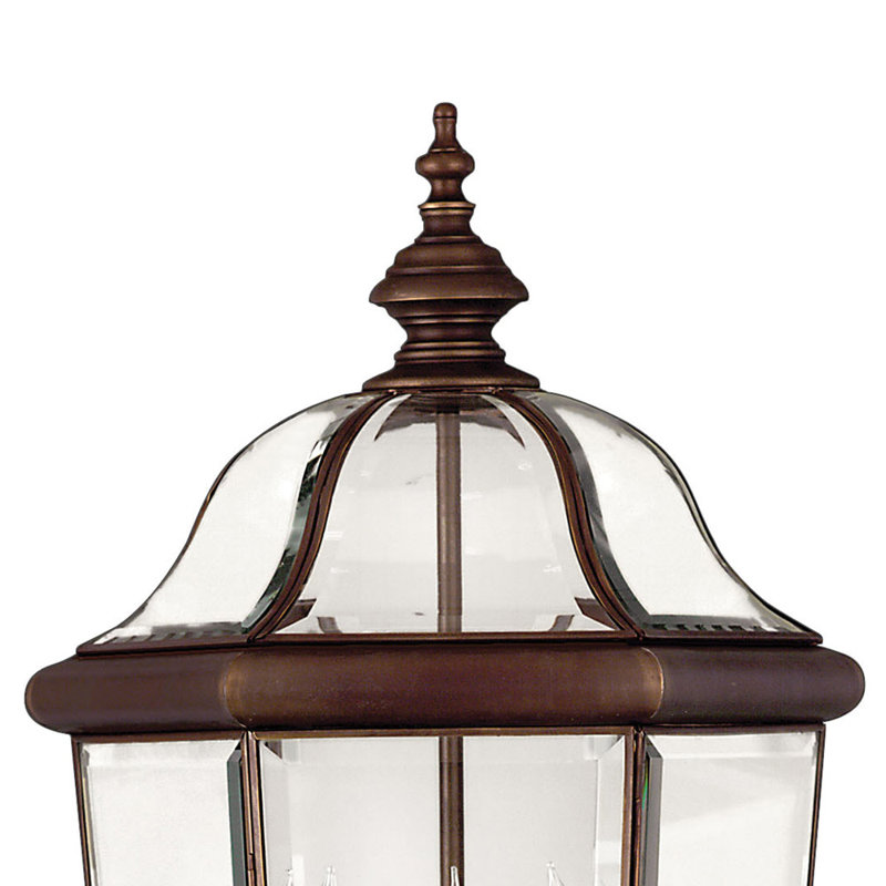Augusta Three Light 23.25" Outdoor Post Mount Lantern (Post Sold Separately)