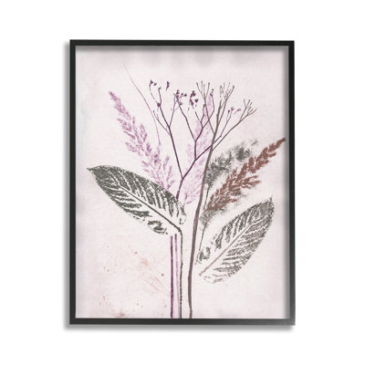 Botanical Imprint Shapes Framed Giclee Art by Pernille Folcarelli
