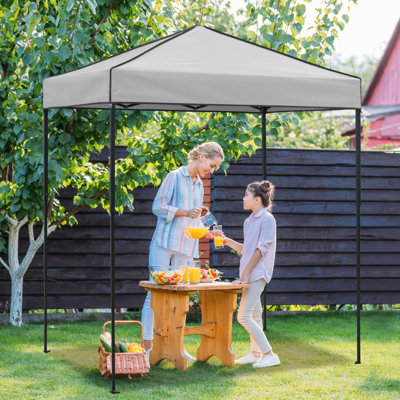 EAGLE PEAK 6 Ft. W x 4 Ft. D Steel Pop-Up Canopy, Outdoor Portable Instant Shelter Folding Canopy with Carry Bag